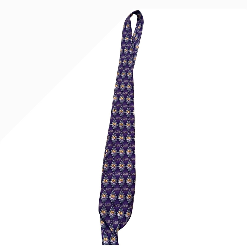 LSU Tigers Mens Necktie Purple Gold